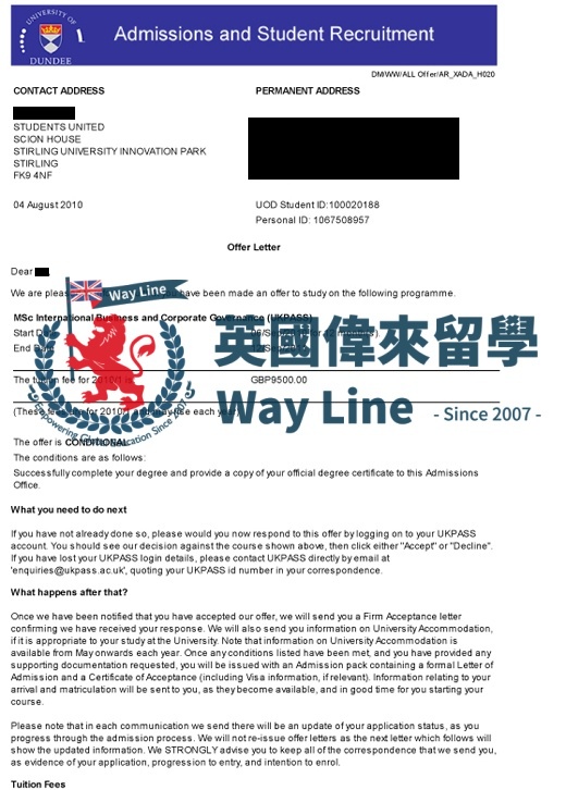 英國鄧迪大學國際商務與企業管理學碩士