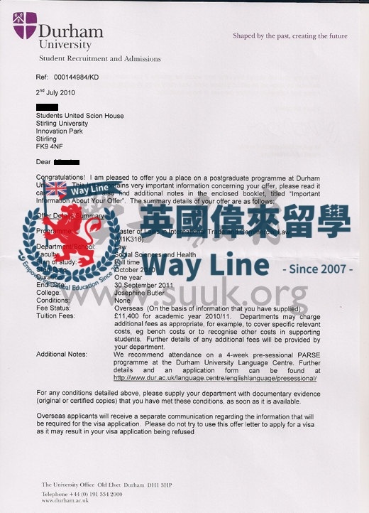 英國杜倫大學國際貿易與商法學碩士