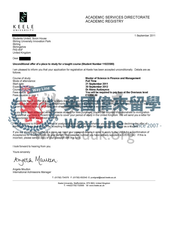 英國基爾大學金融和管理學碩士