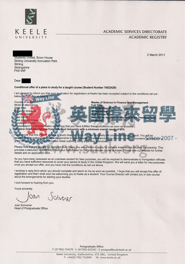 英國基爾大學金融和管理學碩士