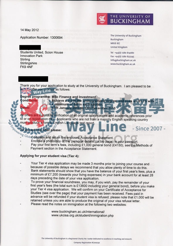 英國白金漢大學金融與投資學碩士