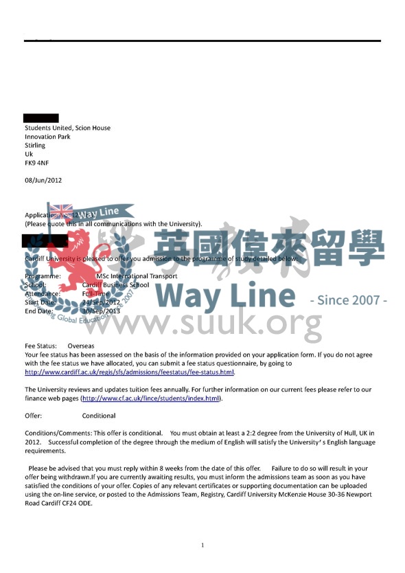 英國卡迪夫大學國際運輸碩士