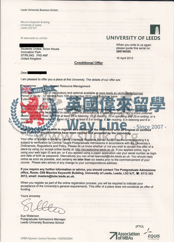 英國利茲大學人力資源管理碩士