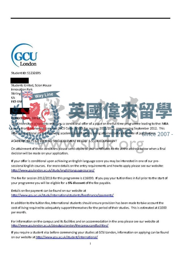 英國格拉斯哥卡里多尼亞大學倫敦校區MBA奢侈品牌營銷