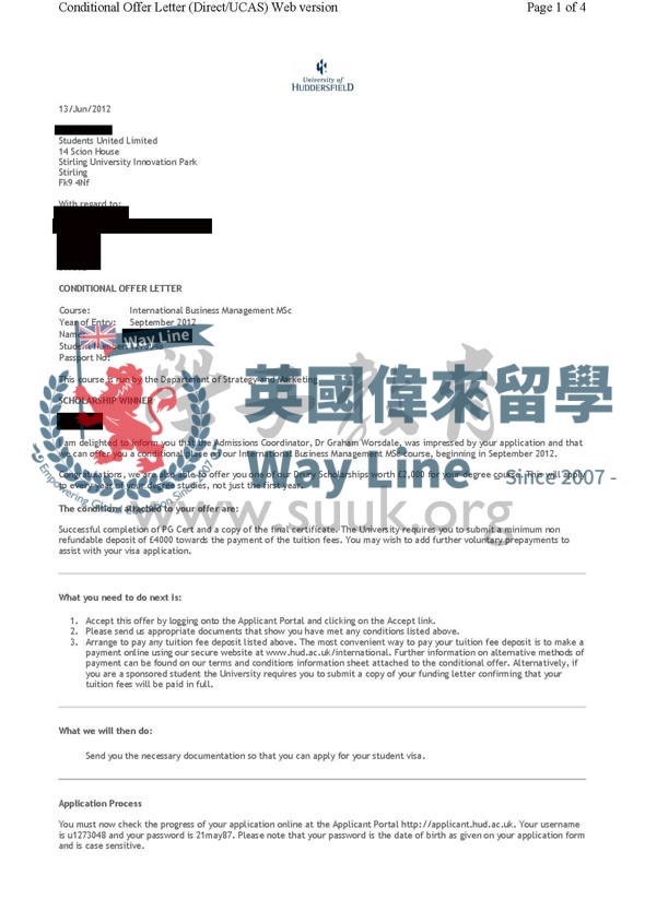 英國哈德斯菲爾德大學國際商務管理碩士