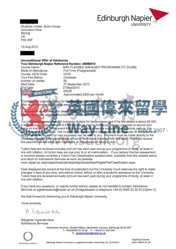英國愛丁堡龍比亞大學國際商務管理碩士