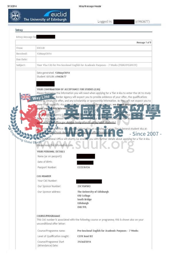 英國愛丁堡大學TESOL碩士