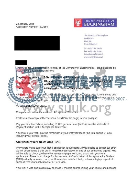 英國白金漢大學金融投資碩士