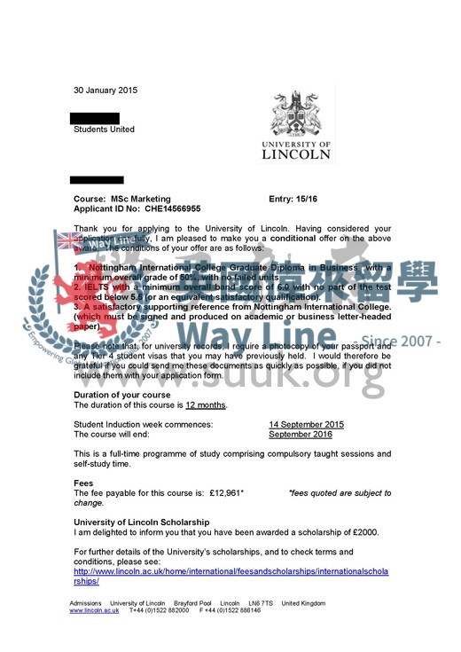 英國林肯大學市場營銷碩士