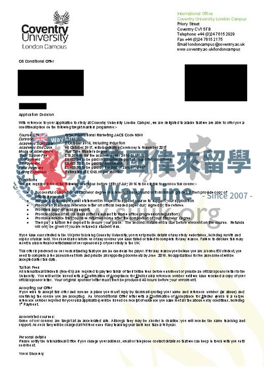 英國考文垂大學倫敦校區MBA國際市場營銷碩士
