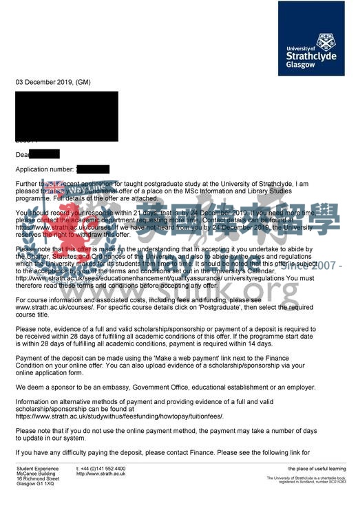 英國思克萊德大學信息與圖書館研究碩士
