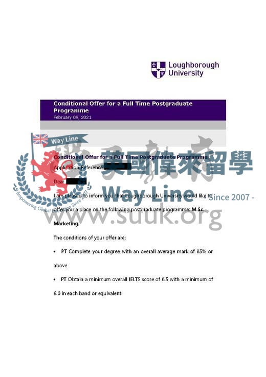 英國拉夫堡大學市場營銷碩士