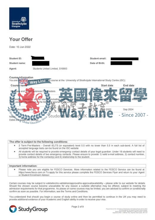 英國斯特拉斯克萊德大學商業與社會科學碩士預科+教育研究碩士