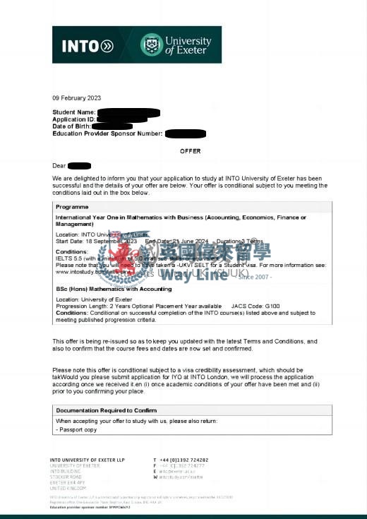 英國埃克塞特大學國際大一數學商科（會計、經濟學、金融或管理）專業+數學與會計理學學士