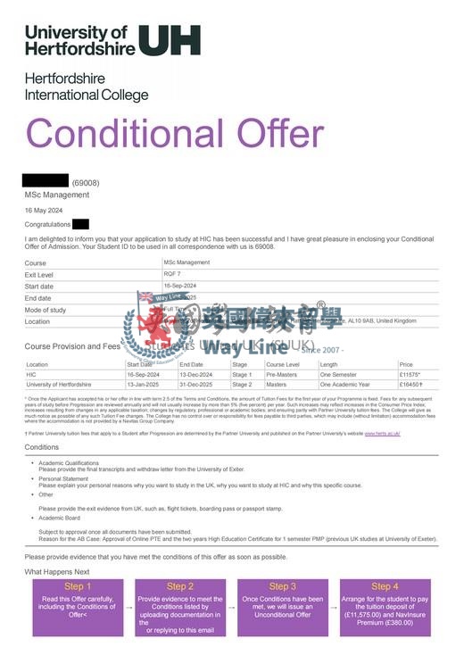 英國赫特福德大學管理學碩士