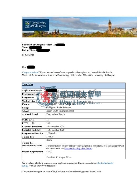 英國格拉斯哥大學工商管理碩士