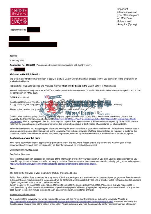 英國卡迪夫大學數據科學與分析碩士